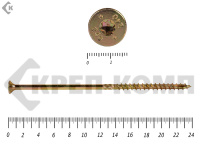 Саморезы Конструкционные, потай Torx, желтый цинк   10х240 мм (50 шт) 
