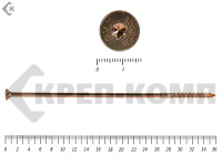Саморезы Конструкционные, потай Torx, желтый цинк   10х360 мм (50 шт) 