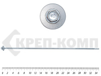 Саморез для с/панелей KENNER, удлинённое сверло 15 мм, 6,3/5,5х350 Kn (30шт)