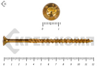 Саморезы Конструкционные, потай Torx, желтый цинк   6.0х120 мм (100 шт) 