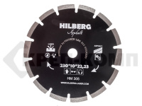 Диск алмазный отрезной 230*10*22,23 Hilberg Hard Materials Лазер асфальт (1 шт.)