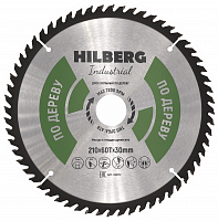 Диск пильный по дереву 210*30*60Т Hilberg Industrial (1шт.)