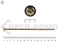 Саморезы с прессшайбой Torx, по дереву, желтый цинк   8.0х300 мм (50 шт)