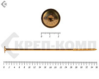 Саморезы с прессшайбой Torx, по дереву, желтый цинк   8.0х360 мм (50 шт)