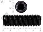 Винт установочный с внутр.шестигранником DIN 913 16х50 пр.10.9 тупой конец, черный МОСКРЕП (20шт.) – фото