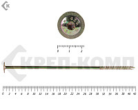 Саморезы с прессшайбой Torx, по дереву, желтый цинк   8.0х420 мм (50 шт)