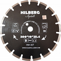 Диск алмазный отрезной 300*25,4*12 Hilberg Hard Materials Лазер асфальт (1 шт.)