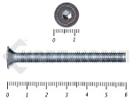 Винт потайной с внутр. шестигр., полная резьба, цинк DIN 7991  6х 60 пр.8.8 Фасовка МОСКРЕП(100шт) – фото